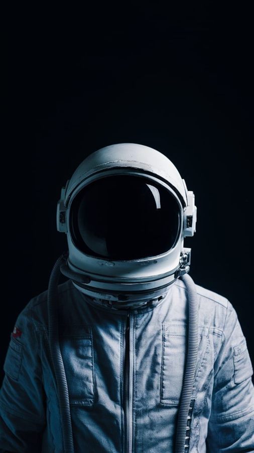Astronaut in a pressure suit, portrait for the training academy
